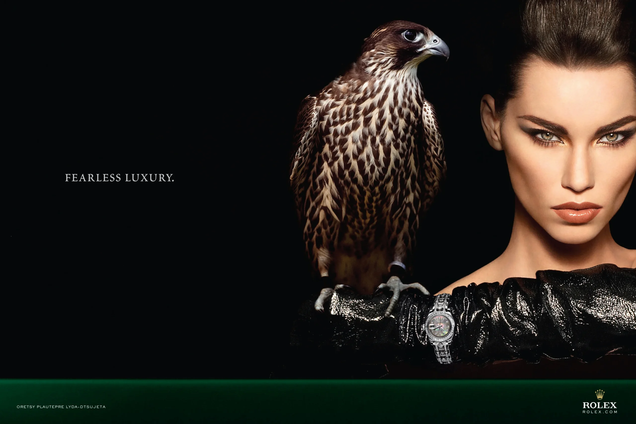Model wearing Rolex