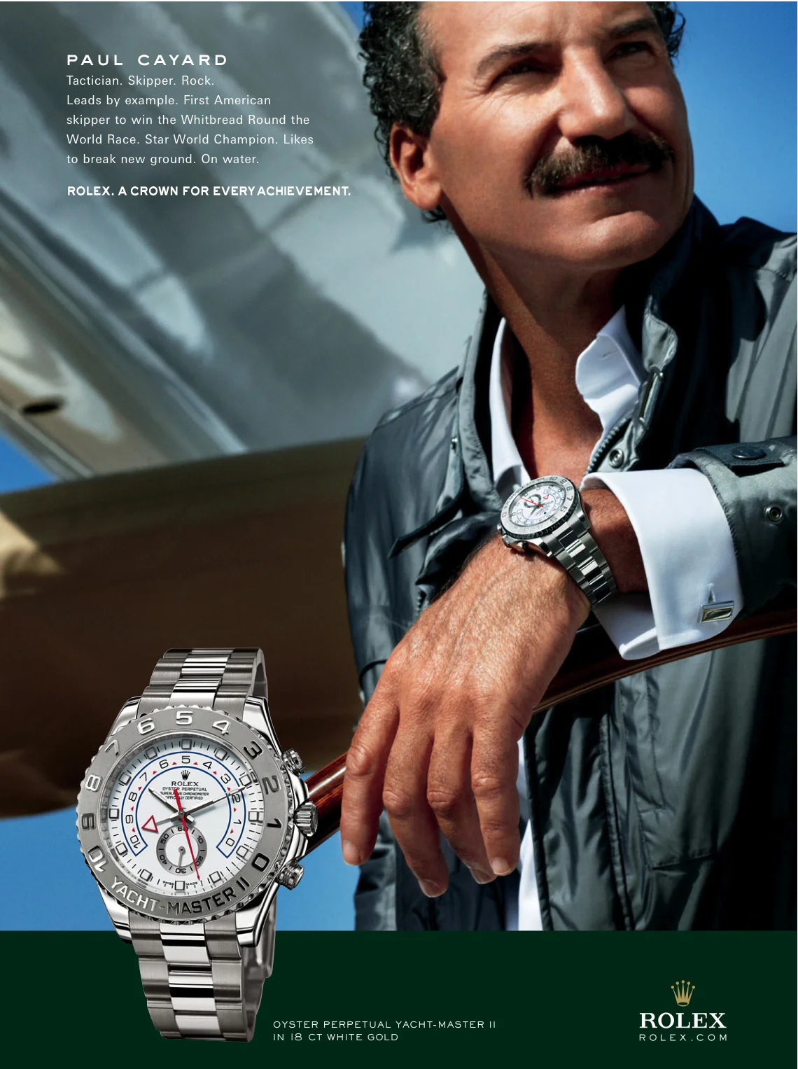 Model wearing Rolex