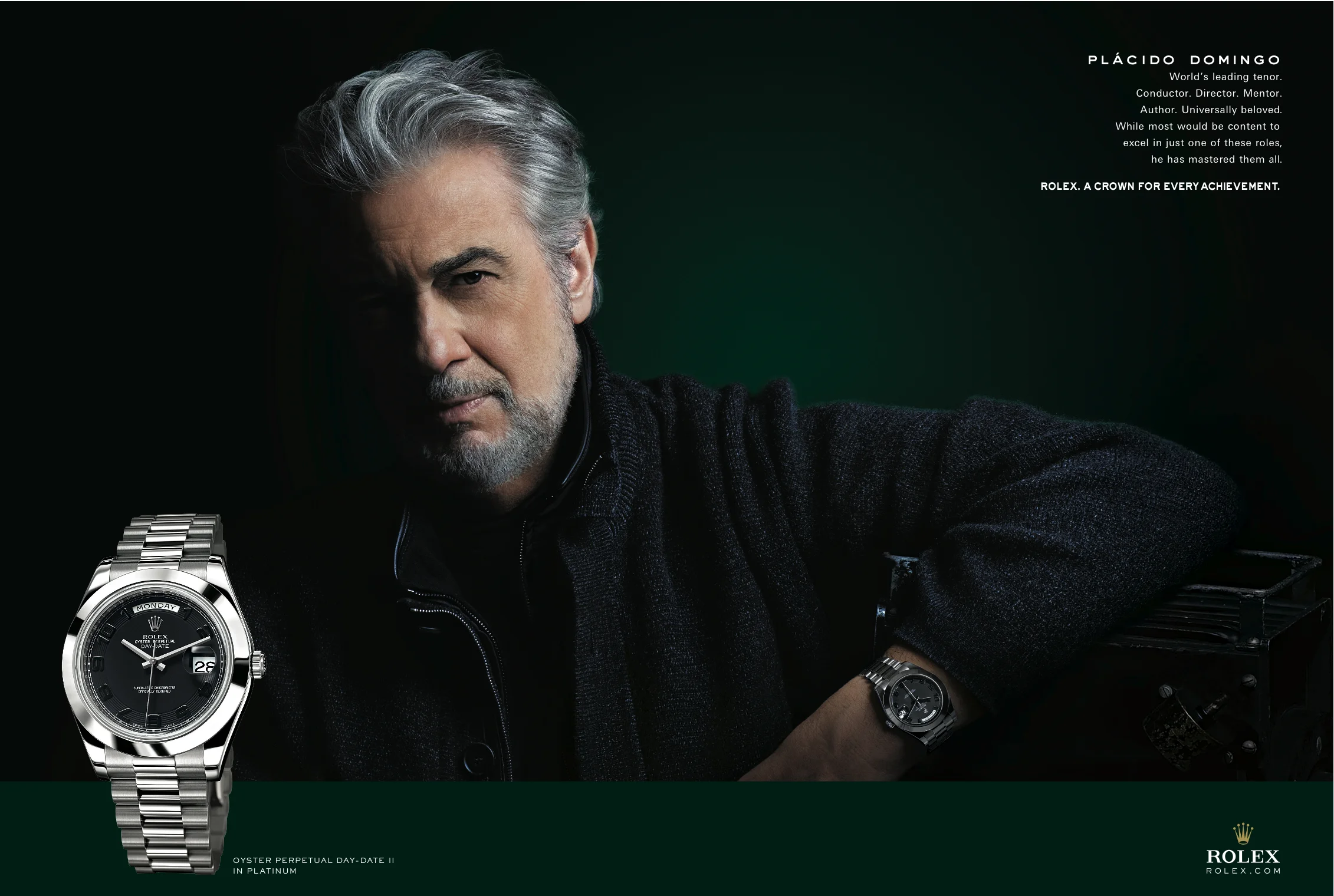 Model wearing Rolex