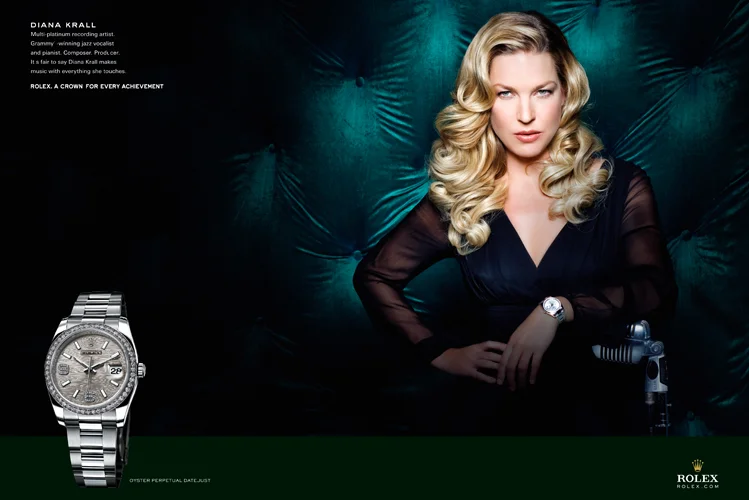 Model wearing Rolex